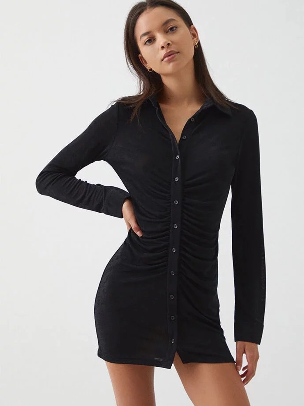 Abercrombie & Fitch Black Button Dress